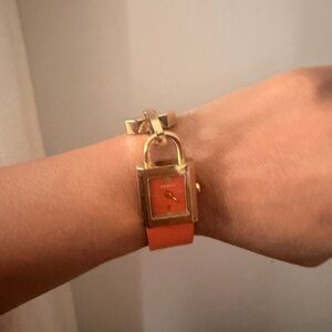 Tory Burch Surry Women's Watch with Gold and Orange Accents